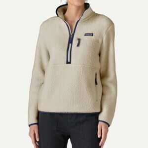 men retro pile fleece marsupial pullover color natural